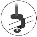 zacisk do biurka lub oczko