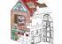 Domek do kolorowania rozmiar L, 2 w 1 cukiernia&kawiarnia