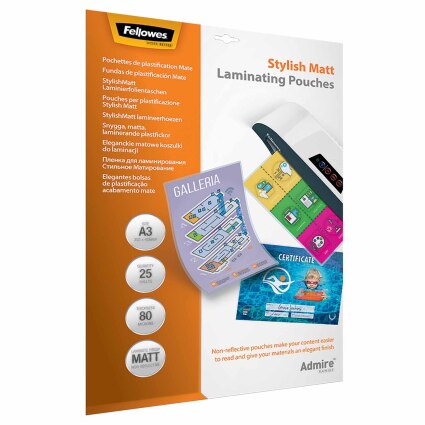 Folie do laminacji matowe 80 mik, pakowane po 25 sztuk, A3