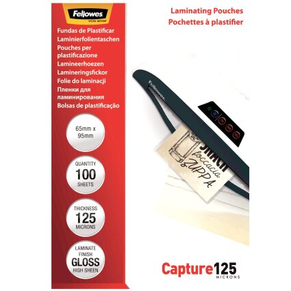 Folie do laminacji błyszczące 125 mik, 65x95 mm