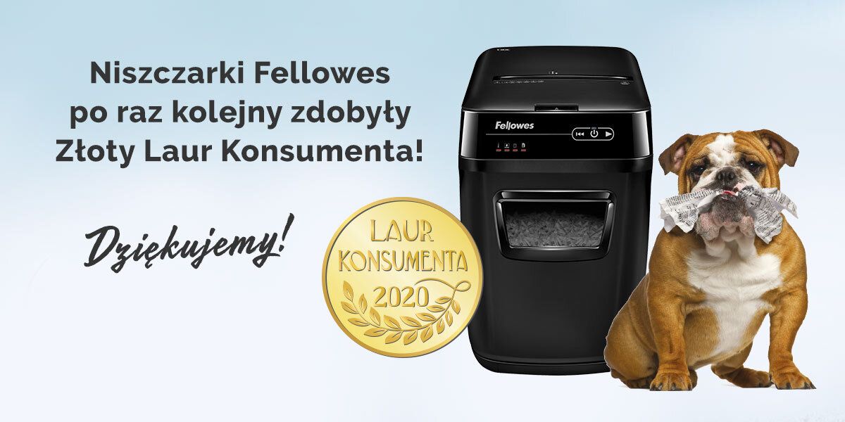 Niszczarki Fellowes po raz kolejny zdobyły Złoty Laur Konsumenta