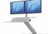 Stanowisko do pracy Sit-Stand Lotus™ RT - białe na 2 monitory